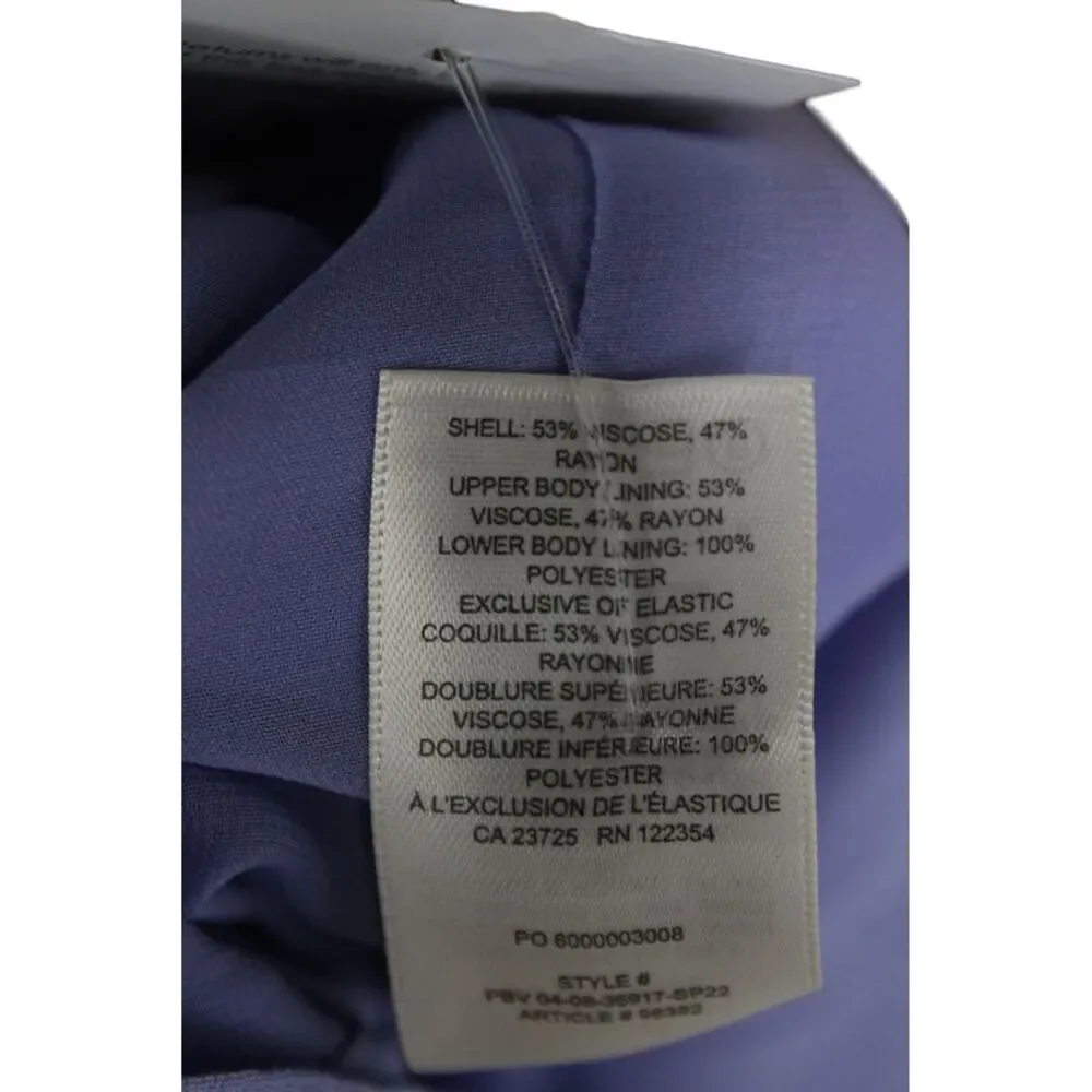 Wilfred Women Bodycon Mini Dress Purple Tie Sleeveless Knee Length Size 6
